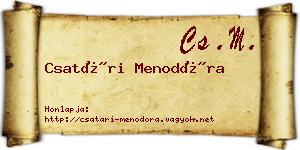 Csatári Menodóra névjegykártya